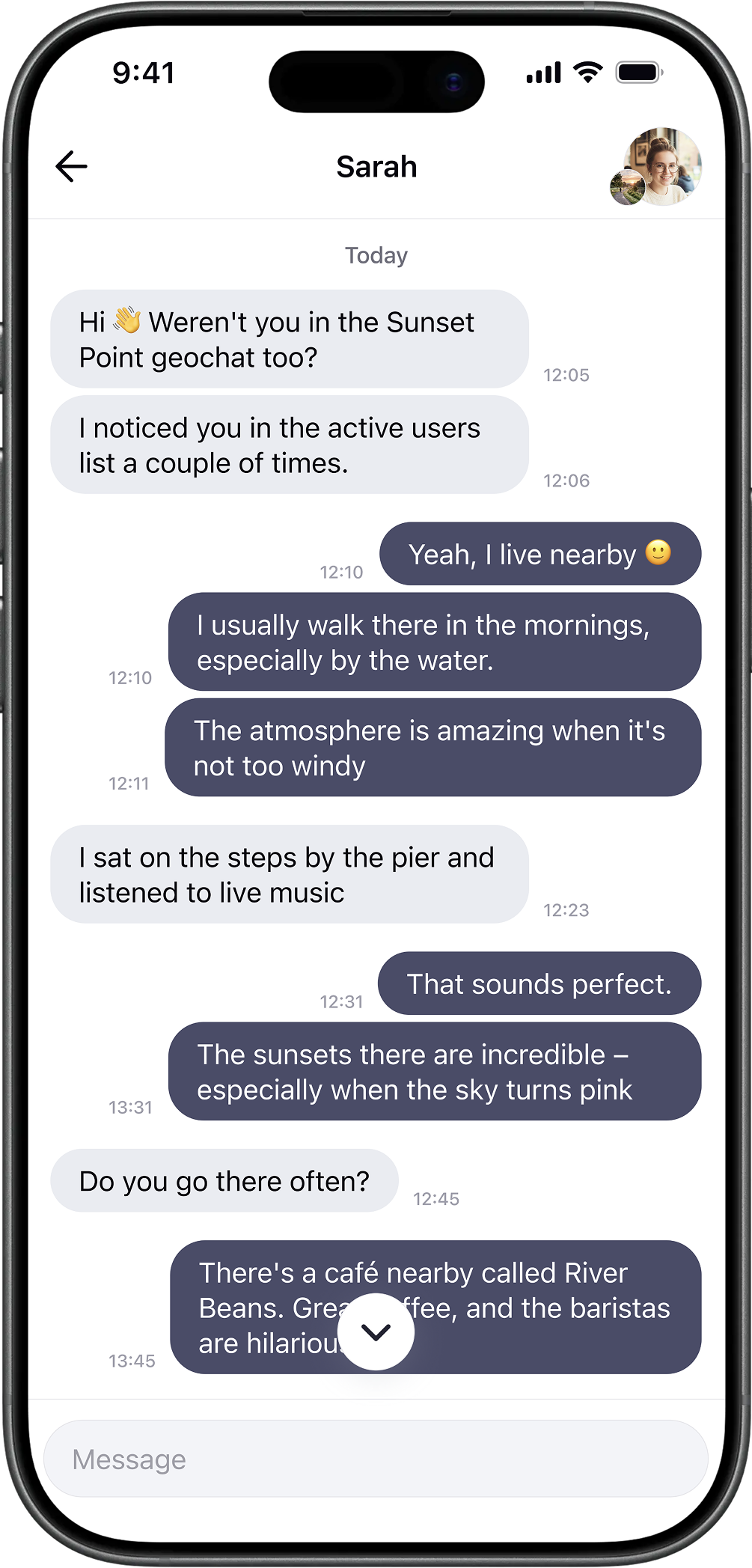 A private Geotic conversation